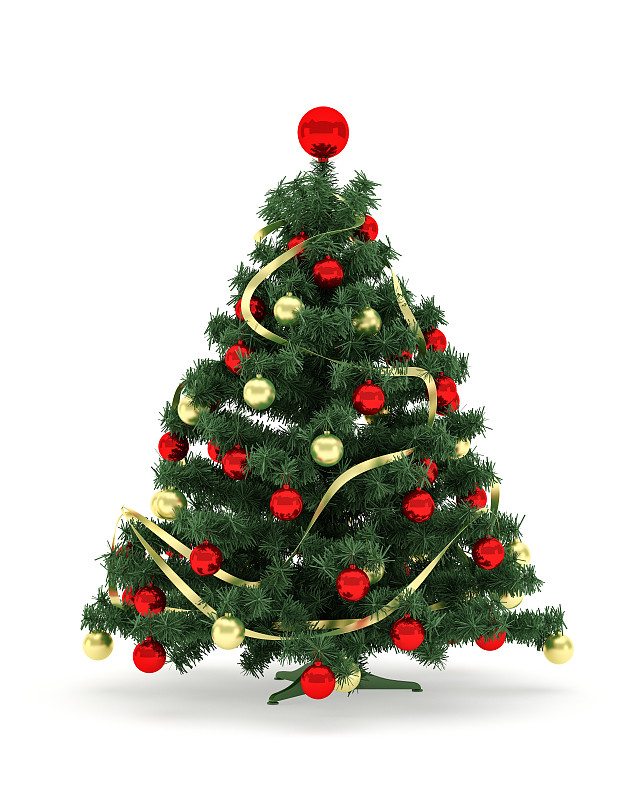 圣诞树,白色背景,球体,垂直画幅,形状,无人,圣诞装饰物,彩色图片,三维图形