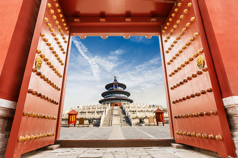 天坛,北京,过去,风景,中国,寺庙,亭台楼阁,纪念碑,天空,灵性