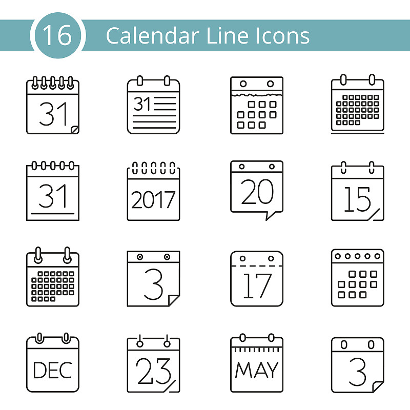 日历,计算机图标,数字16,新的,形状,墙,无人,历日,绘画插图,符号