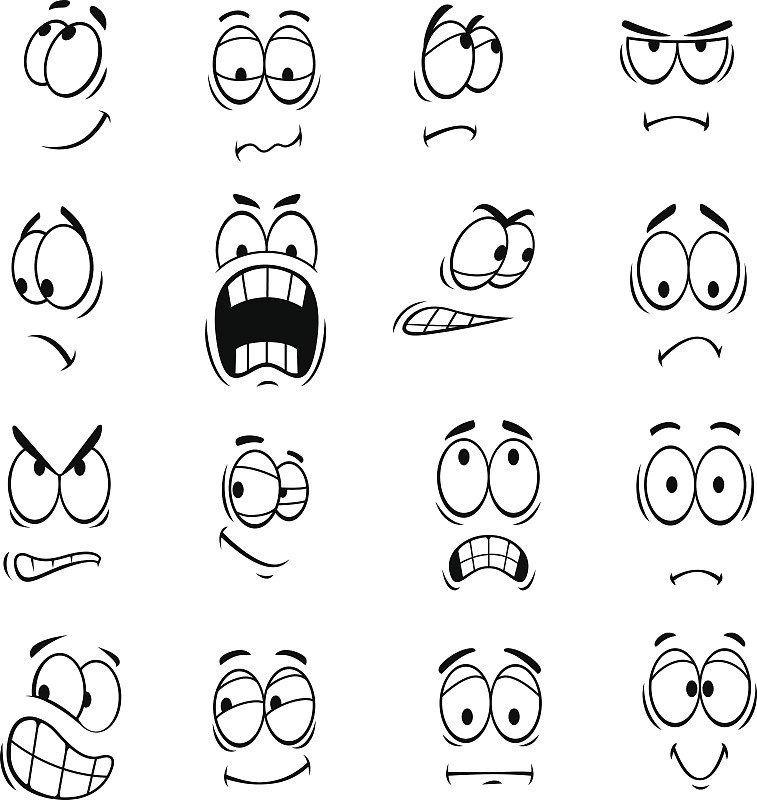卡通,人的眼睛,表情符号,符号,人,面部表情,恐怖,人的脸部,漫画书,不高兴的
