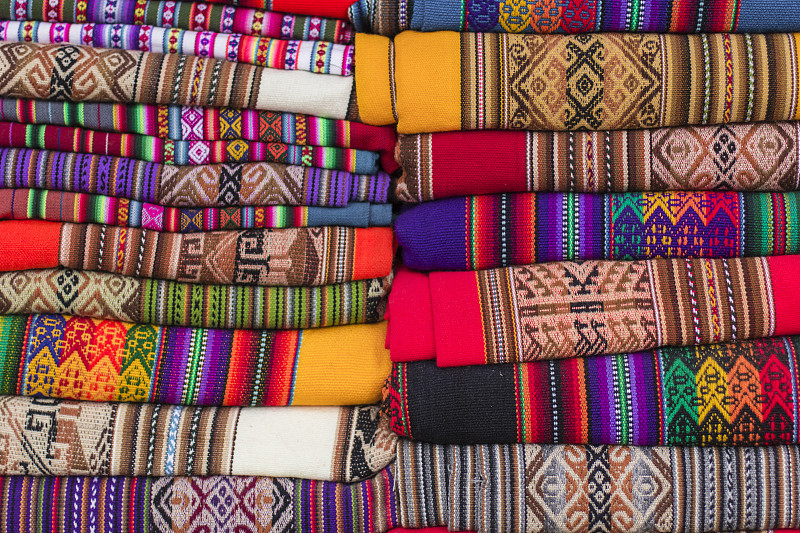 秘鲁,市场,纺织品,多色的,南美,羊驼,巴西,美洲驼羊,印加人文明,小毯子