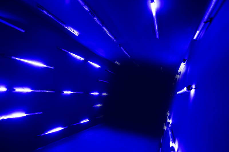 隧道,led灯,水平画幅,无人,技术,蓝色,暗色,抽象,秘密,背景