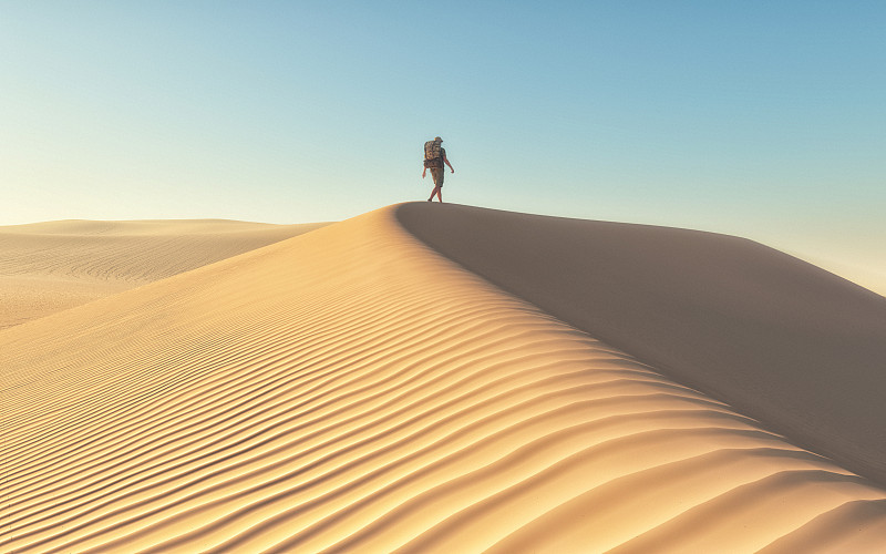 沙漠,男人,地形,沙尘暴,沙丘,尘暴,阿拉伯,寂寞,非洲,撒哈拉沙漠