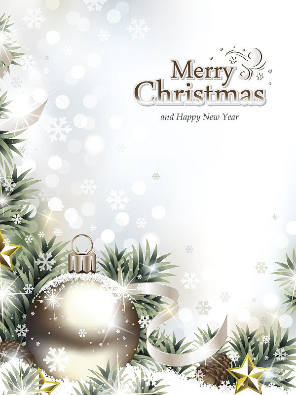 松果,杉树,枝,雪,圣诞装饰,米色,圣诞装饰物,雪花,圣诞树