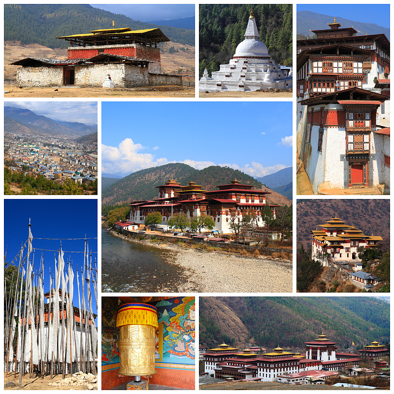 不丹,普那卡寺,合成图像,普那卡,塔桑修道院,巴罗,廷布,计划书,名声,佛塔