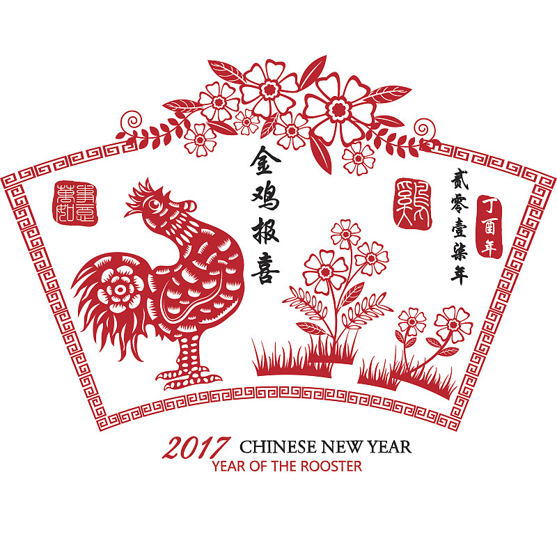鸡年,2017年,春节,中文,中国元宵节,汉字,哑语,中国灯笼,数字化显示,请柬