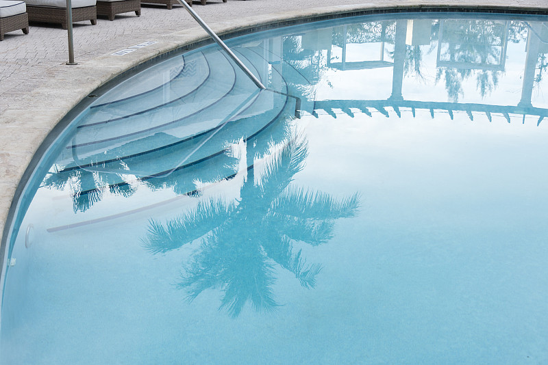 游泳池,棕榈树,台阶,在上面,泳池边,楼梯,豪华酒店,酒店游泳池,水,留白