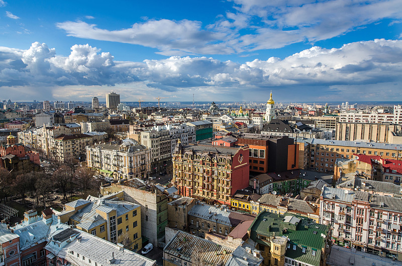 基辅,乌克兰,全景,都市风景,城市,白昼,第聂伯河,著名景点,城市天际线