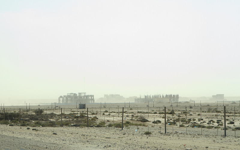卡塔尔,地形,灰尘,偏远的,尘暴,贫瘠的,水平画幅,无人,户外,建筑结构
