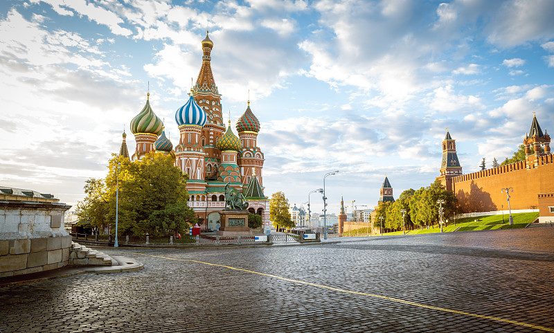 莫斯科,俄罗斯,红场,安全护栏,罗勒,神圣,水平画幅,古城,旅行者