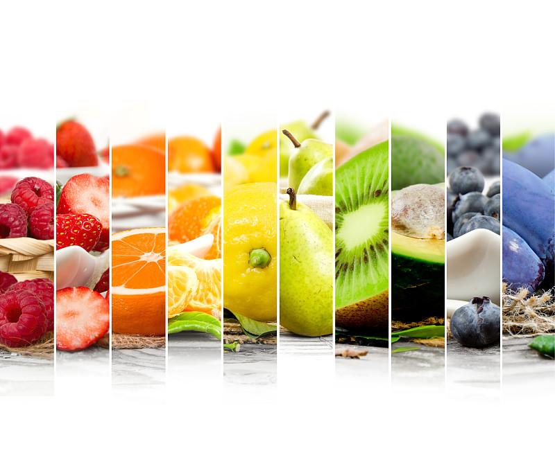 水果,多样,条纹,留白,水平画幅,素食,无人,生食,组物体,特写