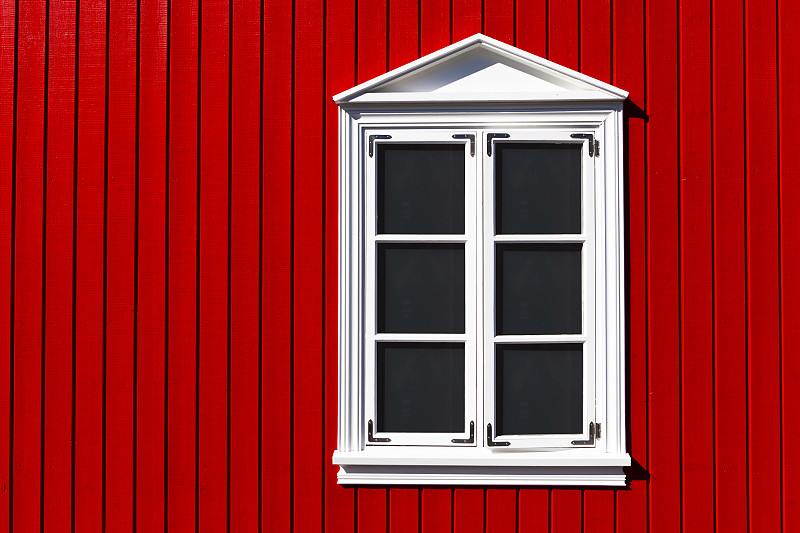 冰岛国,木制,外立面,传统,锡格吕菲厄泽,推拉窗,三角梅,窗台,窗户,油漆工