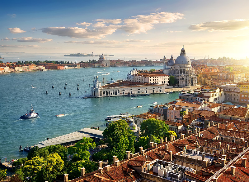 全景,航拍视角,威尼斯,天空,运河,旅行者,夏天,都市风景,国际著名景点