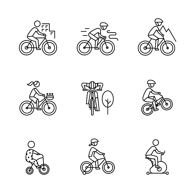 骑自行车,标志,青少年,学龄前,绘画插图,运动头盔,运动,头饰,健身房,健身俱乐部