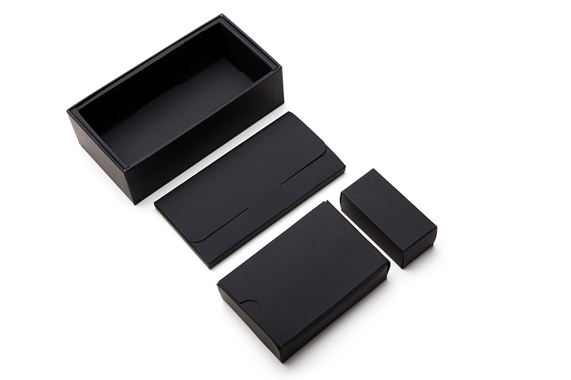 盒子,黑色,纸板,开着的,2016,纸盒,模板,正方形,白色,礼物