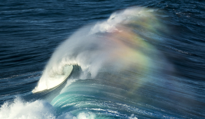 彩虹,波浪,在上面,水,美,风,暴风雨,新南威尔士,水平画幅,无人