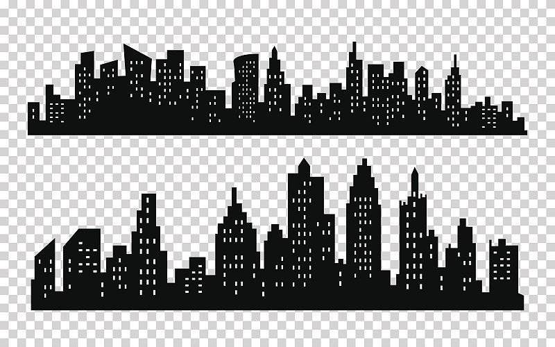 矢量,城市,黑色,分离着色,白色背景,图标集,郊区,夜晚,绘画插图,计算机制图