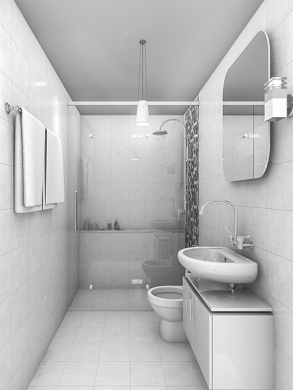 白色,小的,极简构图,浴室,三维图形,垂直画幅,古典式,卫生间,灯