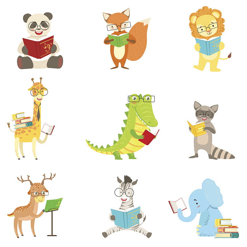 动物,一个人,舞台,短吻鳄属,鳄鱼,浣熊,书,长颈鹿,驼鹿,斑马