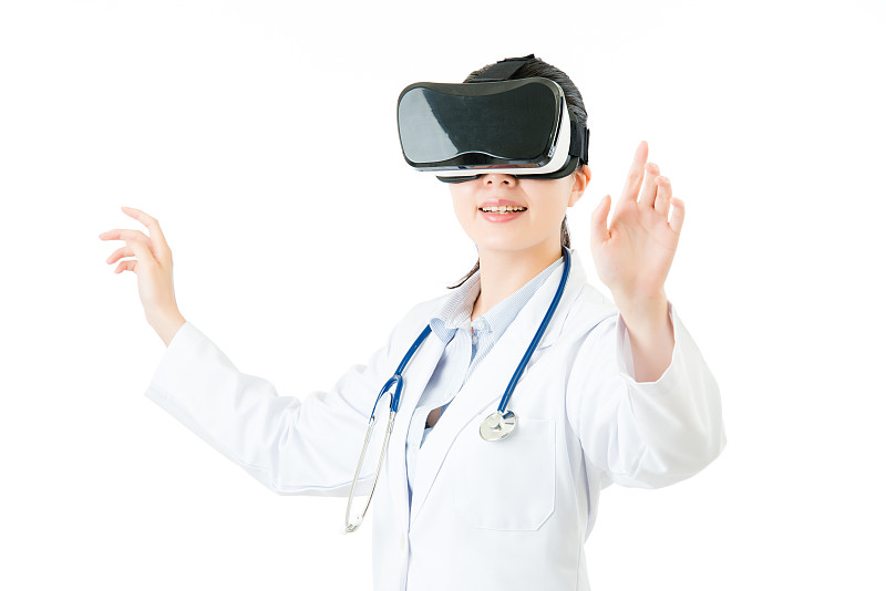 网络空间,免提装置,触摸屏,女医生,虚拟现实模拟器,蓝牙,人的眼睛,外科医生,医生,可穿戴设备
