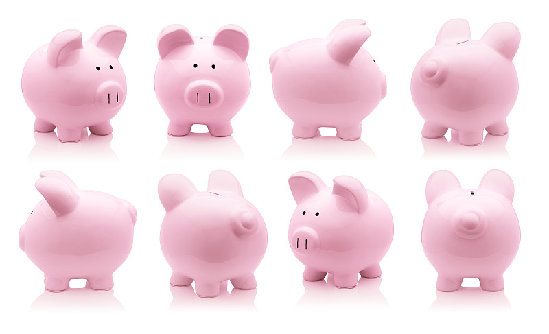 小猪扑满,粉色,猪,存钱罐,陶瓷制品,银行帐户,银行,稳定,储蓄,银行存款单