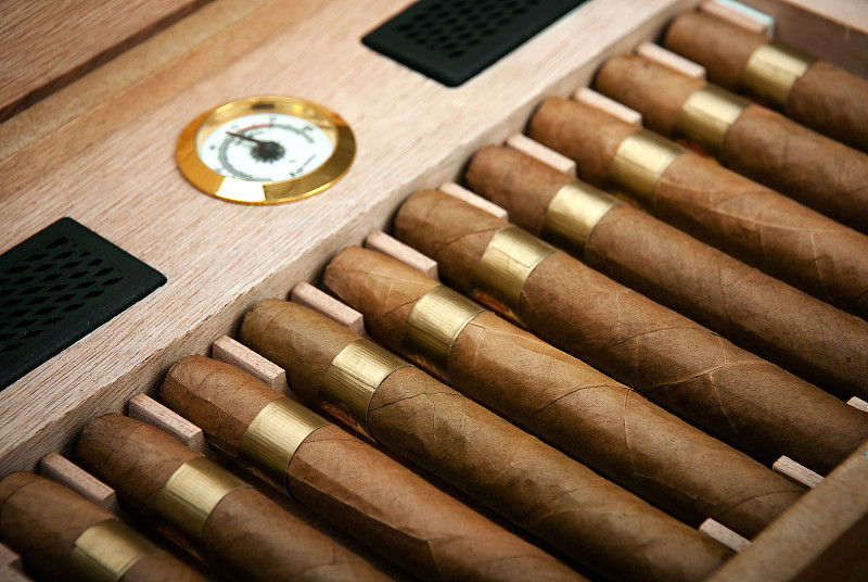 雪茄,湿度计,烟草,雪松,哈瓦那,古巴,褐色,水平画幅,形状,无人