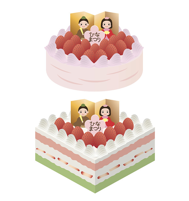 蛋糕,传统节日,日本人,奶油蛋糕,屏风分区,海绵蛋糕,装饰蛋糕,菱形,钻石形