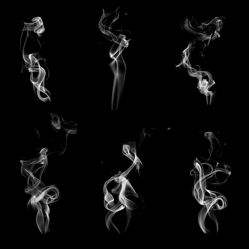 烟,黑色背景,分离着色,式样,正面视角,留白,风,艺术,形状,焦油