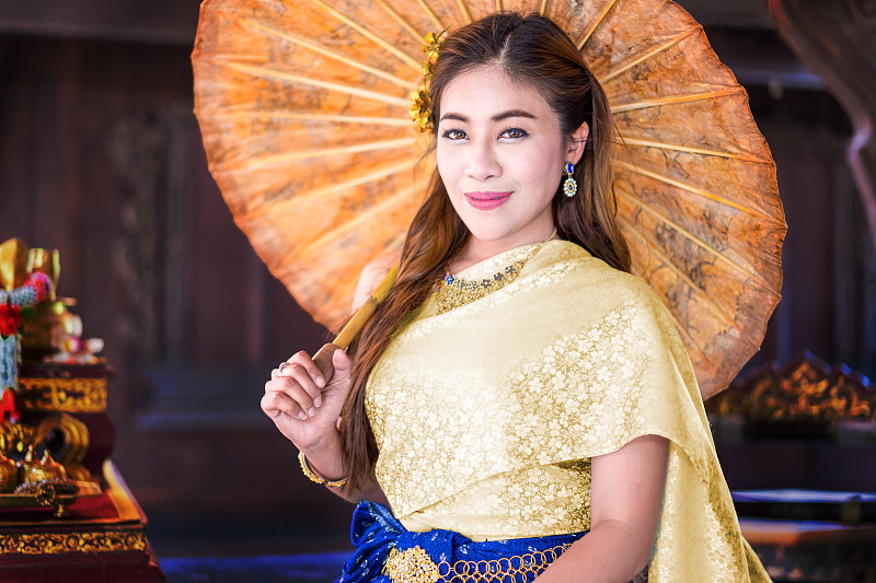 泰国,衣服,女孩,传统服装,古服装,传统,美,半身像,艺术,水平画幅