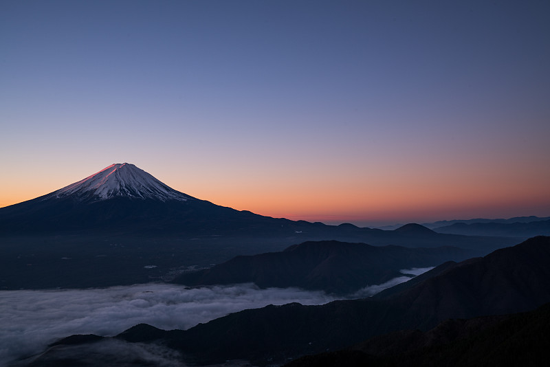 富士山,山梨县,日本,山,牵牛花,海洋,天空,美,里山,休闲活动