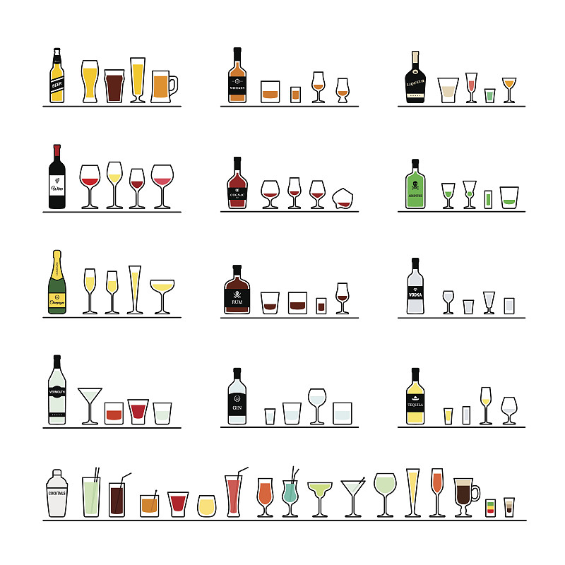 瓶子,矢量,饮料,玻璃杯,计算机图标,忠告,菜单,葡萄酒,背景分离,郁金香