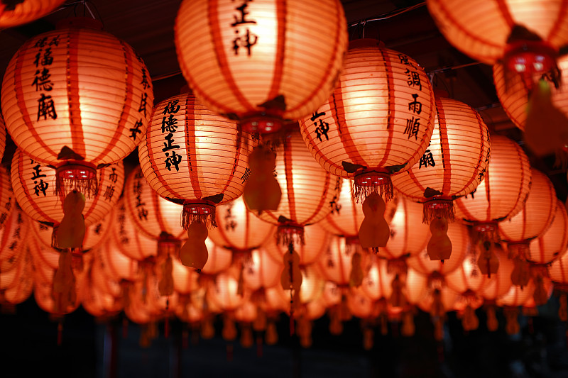 灯笼,中国,纸灯笼,寺庙,传统,灯,运气,艺术,红色,电影节