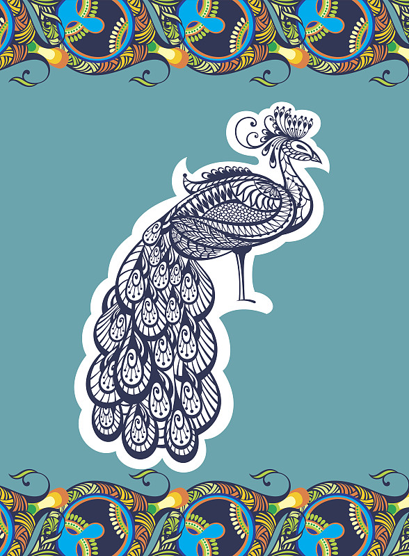 孔雀,绘画插图,矢量,孔雀羽毛,自然,垂直画幅,美,式样,艺术,符号