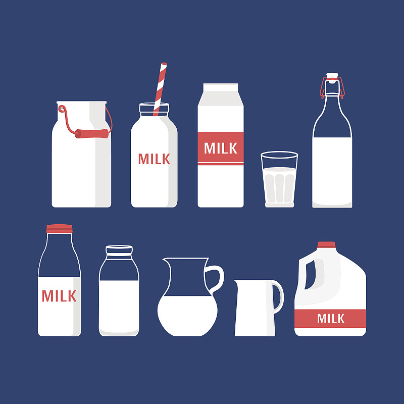 牛奶瓶,饮料,水壶,小罐,奶制品,奶壶,牛奶,奶昔,广口瓶,瓶子