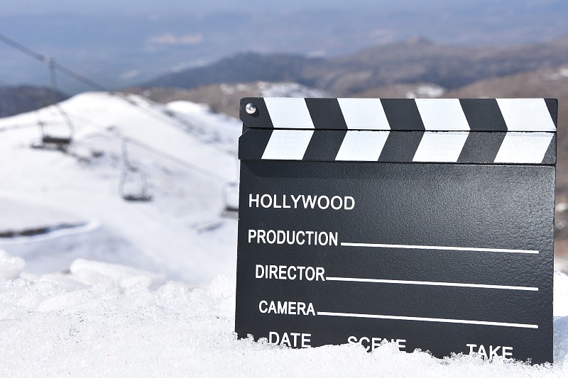 雪,厚木板,好莱坞,电影摄影师,石片,度假胜地,水平画幅,影片,符号,工业