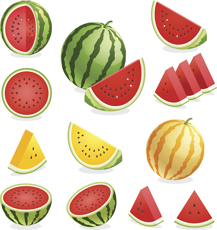 西瓜,瓜,多汁的,切片食物,水果,大暑,农业,横截面,部分,背景分离
