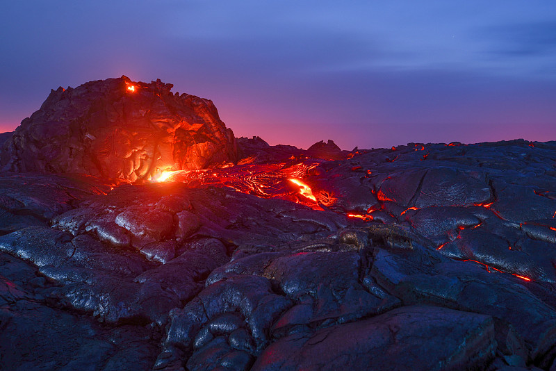 夏威夷大岛,可那,熔岩,火山,夏威夷,在移动设备上拍摄,水平画幅,无人,火山地形,在边上