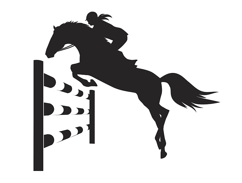 马,绘画插图,矢量,跳栏赛跑,种马,训马技术,职业赛马骑师,动物相关的职业,篱笆,马属