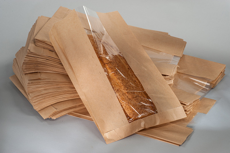 法式长棍面包,面包,纸,芝麻,塑料袋,纸袋,杆状面包,面包店,包装,包