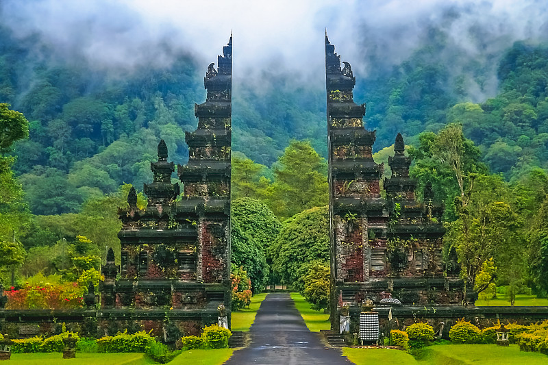 寺庙,巴厘岛,印度教,印度尼西亚,废墟,远古的,女神,传统,大门,雕刻物