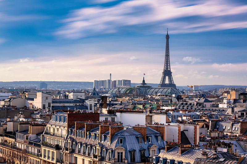 巴黎,屋顶,法国,埃菲尔铁塔,顶部,风景,高雅,大教堂,城市天际线,都市风景