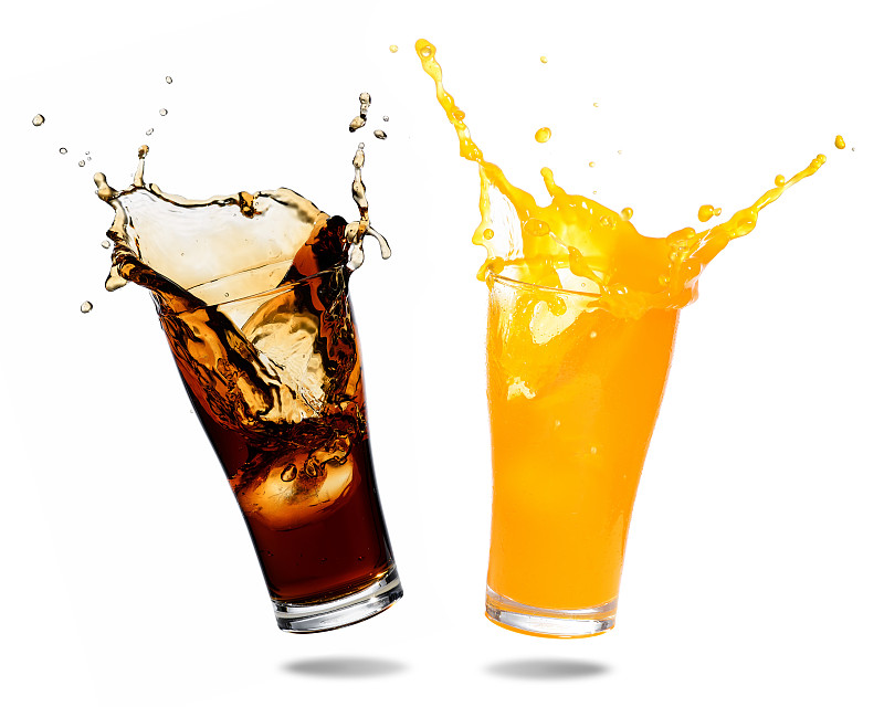 饮料,柔和,桔子汽水,果汁,可乐,柠檬水,苏打,飞溅的水滴,橙子,瓶子