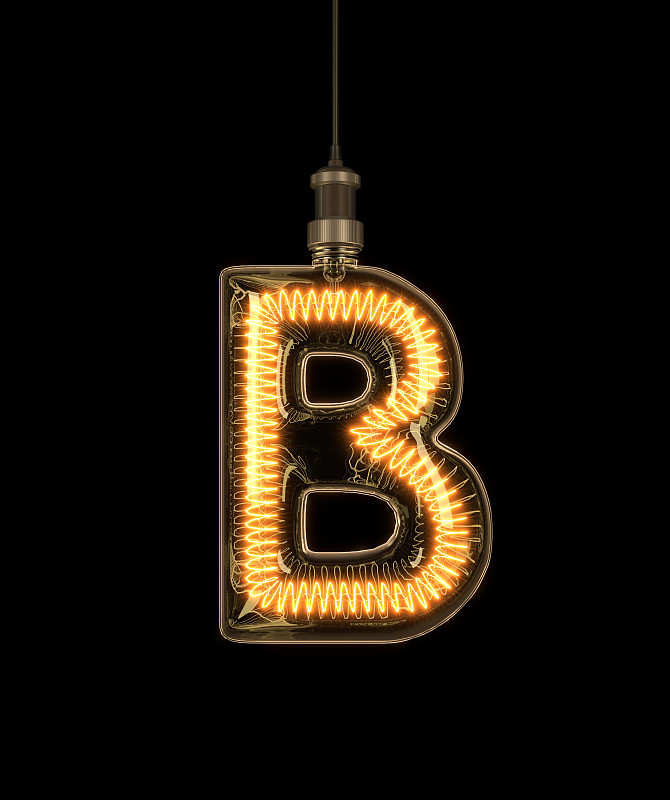 字母,电灯泡,英文字母b,字体,信函,灯,文字,垂直画幅,无人,绘画插图