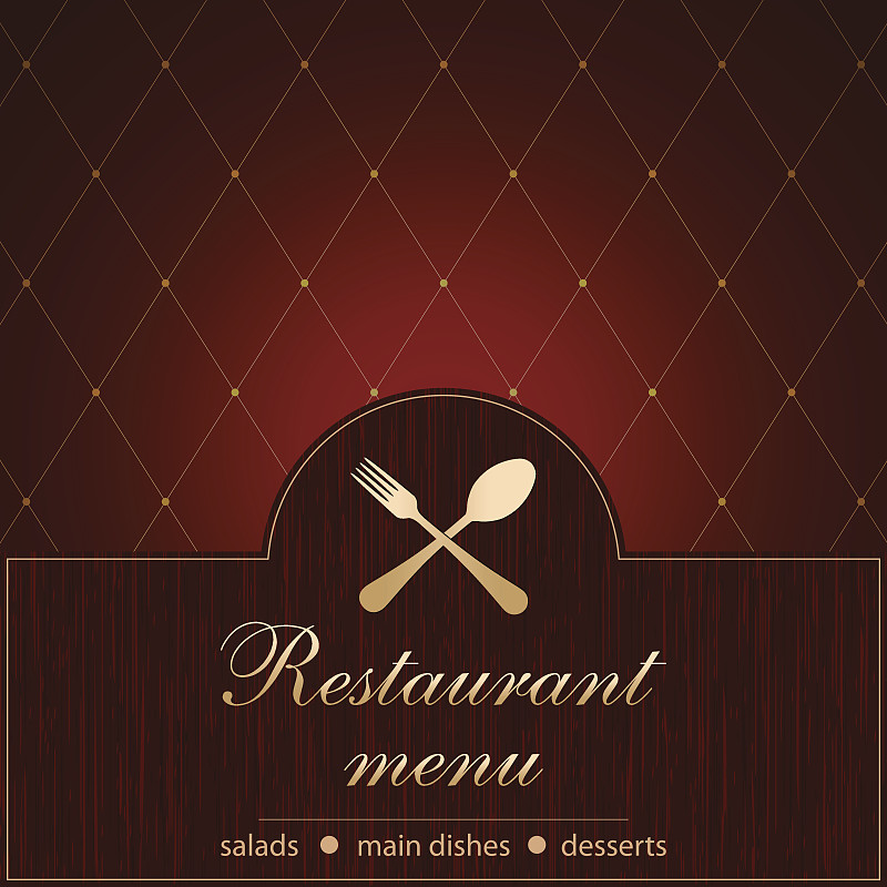 菜单,模板,餐馆,褐色,请柬,华丽的,贺卡,餐刀,华贵