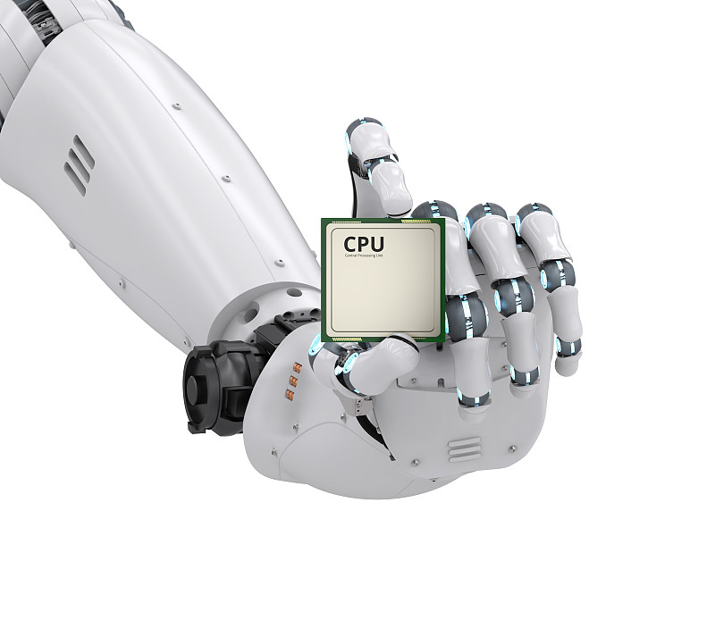 电脑芯片,中央处理器,自动的,手牵手,机械手臂,机械手,四肢,水平画幅,部分,技术
