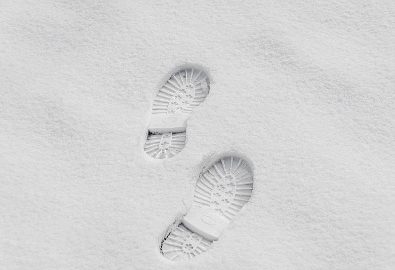 脚印,雪,户外,疤,特写,靴子,雪鞋,痕迹,深雪,小路