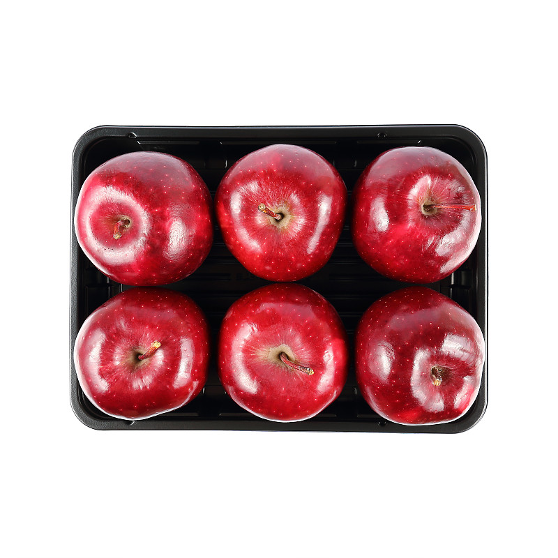 餐盘,苹果,红色,白色,黑色背景,数字6,视角,分离着色,泰国食品,多汁的