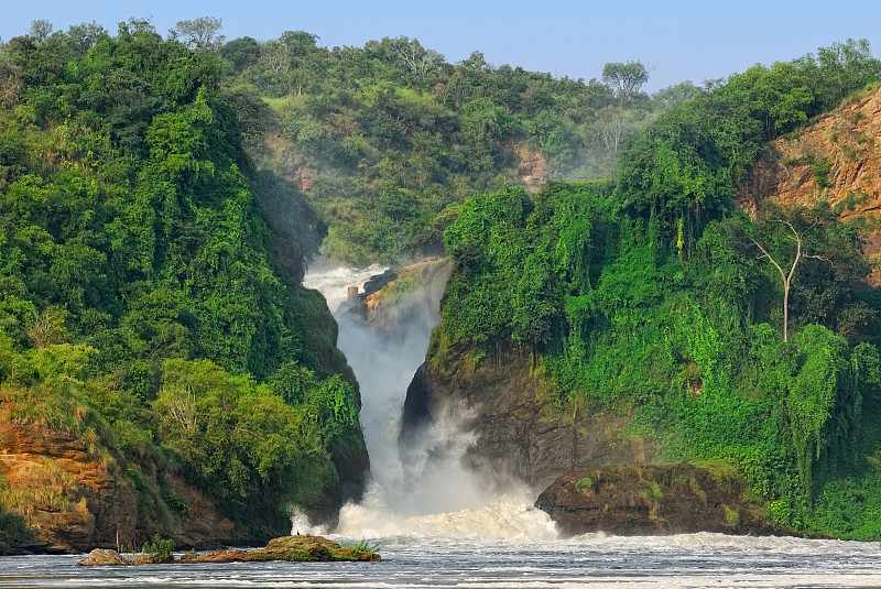 墨奇桑瀑布,阿加莱加岛,尼罗河,维多利亚,维多利亚州,乌干达,肯尼亚,瀑布,水,美
