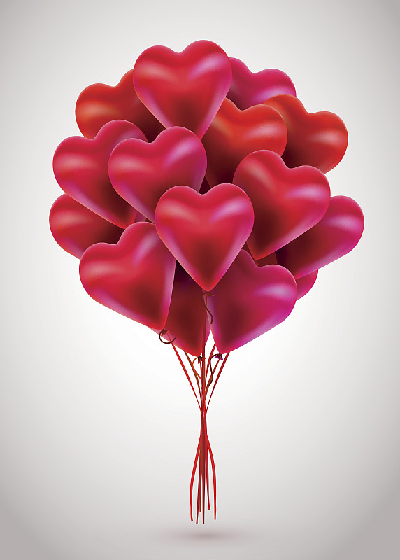 气球,情人节,红色,动物心脏,氦,喜剧演员,心型,线绳,周年纪念,七夕节