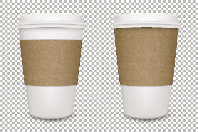 纸咖啡杯,空白的,矢量,分离着色,袖子,咖啡杯,玛琪雅朵咖啡,一次性杯子,盖子,在活动中